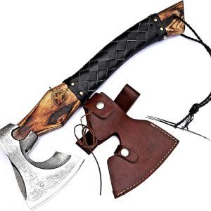 Camping Hatchet Axe with Leather Sheath